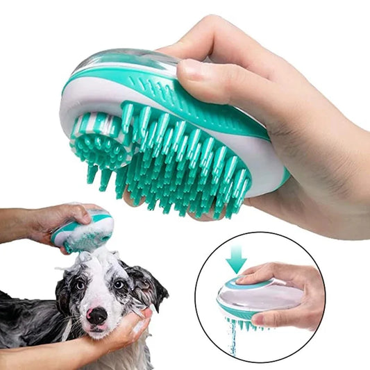 Dog  Bath Brush Massage Comb Soft Silicone