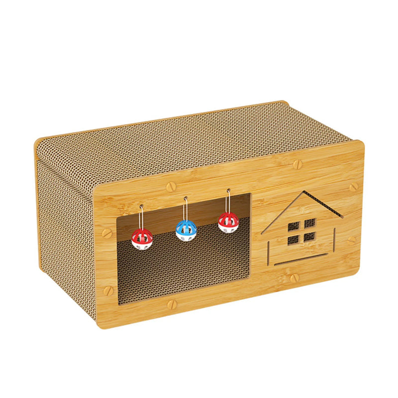 Cat House Scratcher with 3 Balls